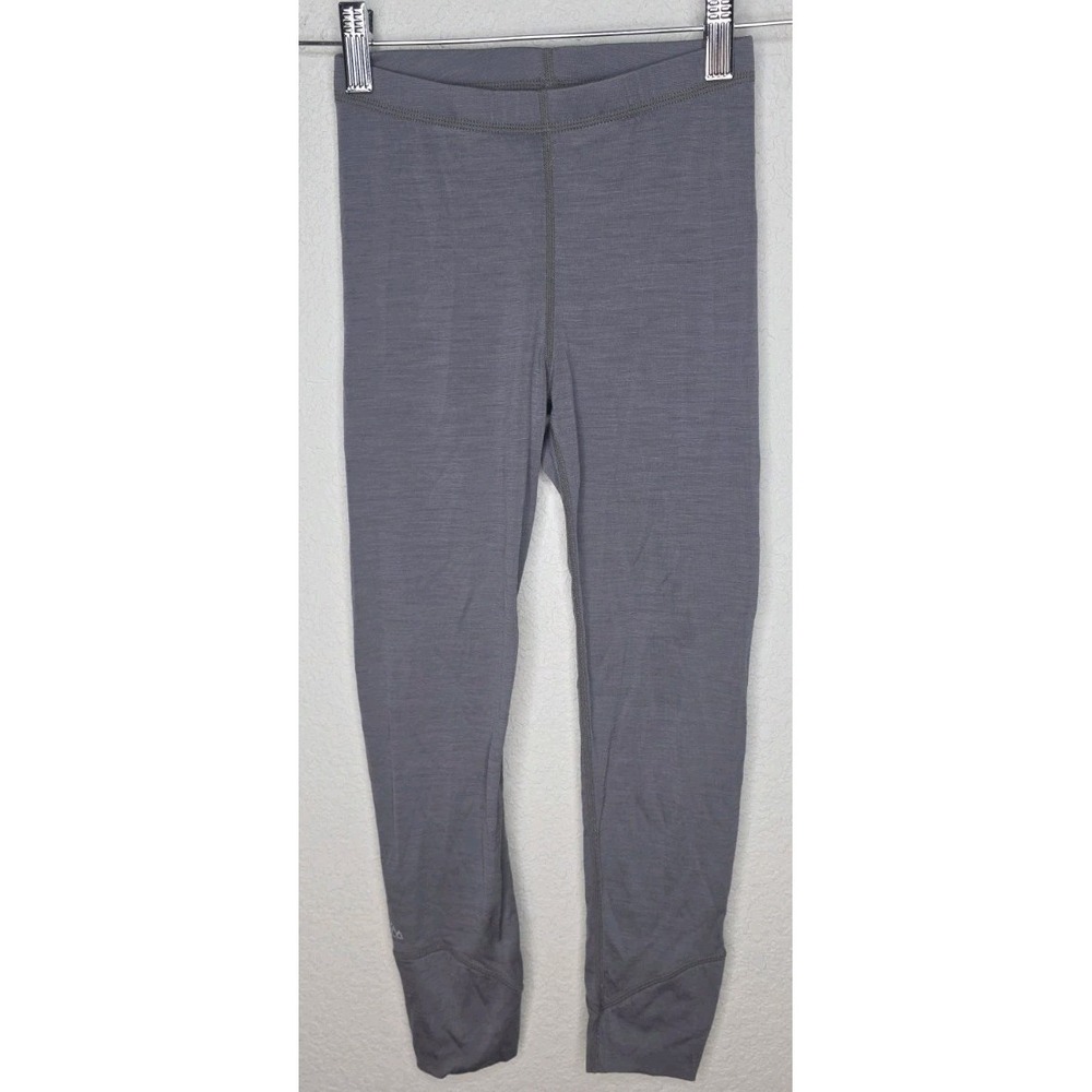 Ik'splor Girls 6-7yr Merino Wool Lightweight Adventure Leggings Purple Gray Base